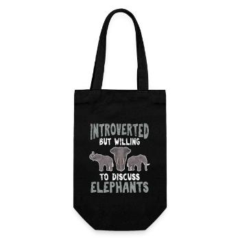 Drôle d’amoureux des éléphants Amour introverti Elep africain - Sac à bouteille - noir - Devant