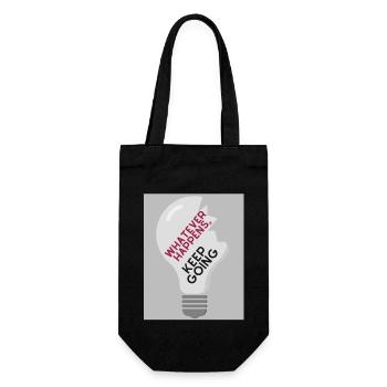 Whatever Happens,, keep going - Gift Bag for Bottles - black - Front