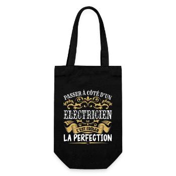 Le Meilleur Electricien | Electricien à la perfect - Sac à bouteille - noir - Devant