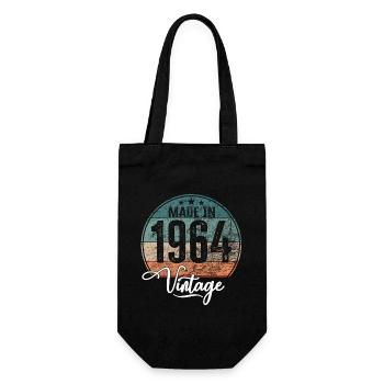 Millésime Fabriqué en 1964 Année de naissance 1964 Anniversaire - Sac à bouteille - noir - Devant