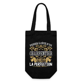 Le Meilleur Charpentier | Charpentier à la perfect - Sac à bouteille - noir - Devant