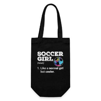 Soccer Girl Like A Normal Girl But Cooler Soccer L - Geschenkbeutel für Flaschen - Schwarz - Vorne