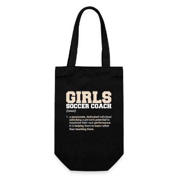 Girls Soccer Coach Soccer Lover Soccer Mom Women's - Geschenkbeutel für Flaschen - Schwarz - Vorne