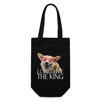 British King Coronation Charles England Flag - Gift Bag for Bottles - black - Front