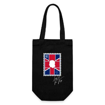 British King Coronation Charles England Flag - Gift Bag for Bottles - black - Front