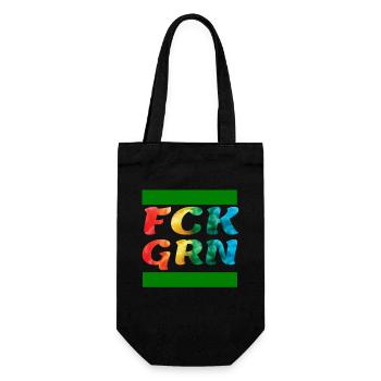 Gegen die Grünen - Geschenkbeutel für Flaschen - Schwarz - Vorne