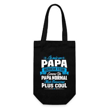 Un papa agriculteur c'est comme un papa normal - Sac à bouteille - noir - Devant