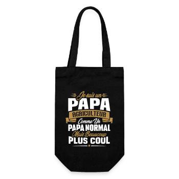 Un papa agriculteur c'est comme un papa normal - Sac à bouteille - noir - Devant