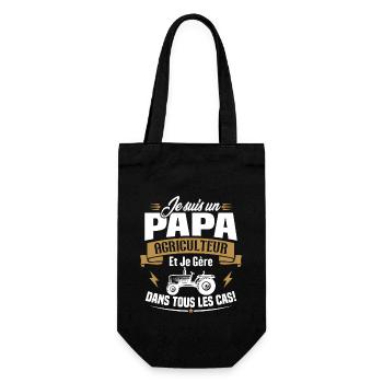 Je suis un papa agriculteur et je gère le deux - Sac à bouteille - noir - Devant