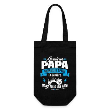 Je suis un papa agriculteur et je gère le deux - Sac à bouteille - noir - Devant