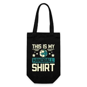 This is my handball - Geschenkbeutel für Flaschen - Schwarz - Vorne