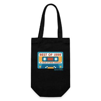 1999 Vintage Vintage Retro Geburtstagsgeschenk - Geschenkbeutel für Flaschen - Schwarz - Vorne