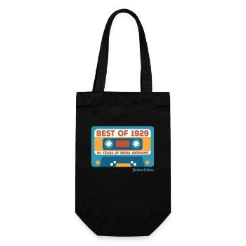 1929 Vintage Vintage Retro Geburtstagsgeschenk - Geschenkbeutel für Flaschen - Schwarz - Vorne