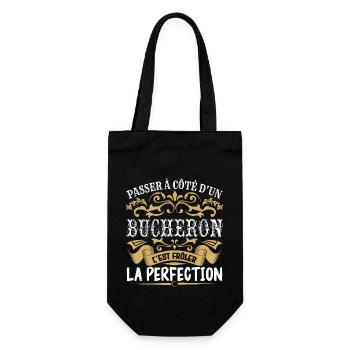 Le Meilleur Bucheron | Bucheron à la perfection - Sac à bouteille - noir - Devant