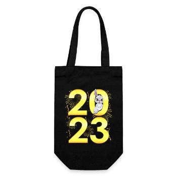 New Year 2023 Party - Countdown for 2023 - Gift Bag for Bottles - black - Front