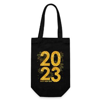 New Years Eve Countdown Party Celebration 2023 - Gift Bag for Bottles - black - Front