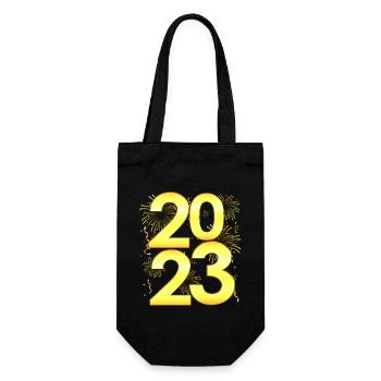New Year Countdown 2023 - Happy New Year - Gift Bag for Bottles - black - Front