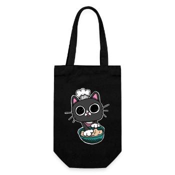 Kitty making Biscuits Cat Black - Gift Bag for Bottles - black - Front
