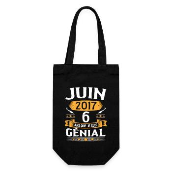 Juin 2017 6 Ans Que Je Suis Génial Anniversaire - Sac à bouteille - noir - Devant