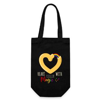 Heart Donut - Cœur rempli de magie - Sac à bouteille - noir - Devant
