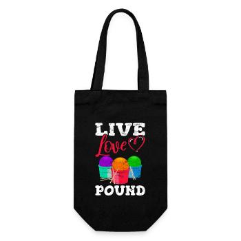 Cardio Drumming Live Love Pound Workout Gym Fitnes - Gift Bag for Bottles - black - Front