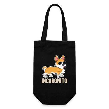 Funny Incorgnito Welsh Corgi Owner Dog Lover Corgi - Gift Bag for Bottles - black - Front