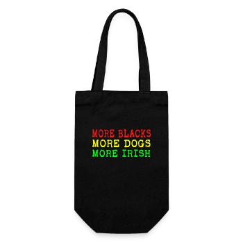 Mehr Schwarze Mehr Iren Mehr Hunde - Geschenkbeutel für Flaschen - Schwarz - Vorne