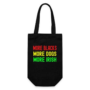 Mehr Schwarze Mehr Iren Mehr Hunde - Geschenkbeutel für Flaschen - Schwarz - Vorne