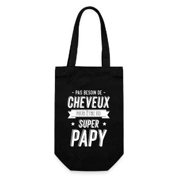 Pas besoin de cheveux pour être un super papy - Sac à bouteille - noir - Devant