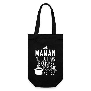 Si maman ne peut pas le cuisiner personne ne peut - Sac à bouteille - noir - Devant