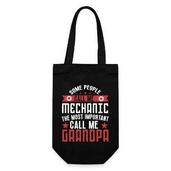 Some people call me mechanic grandpa car mechanic - Sac à bouteille - noir - Devant