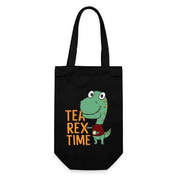 Tea Rex Time Outfit - Geschenkbeutel für Flaschen - Schwarz - Vorne