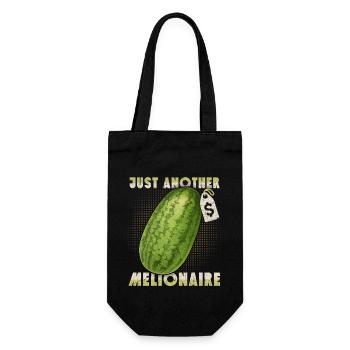 Watermelon funny saying Pun, Melionaire - Gift Bag for Bottles - black - Front