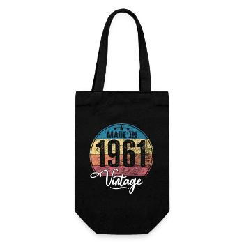 Millésime fabriqué en 1961 Année de naissance 1961 Anniversaire - Sac à bouteille - noir - Devant