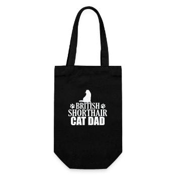 British Shorthair Cat Papa Pet Cat - Sac à bouteille - noir - Devant