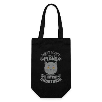 Je ne peux pas avoir de plans avec mon British Shorthair - Sac à bouteille - noir - Devant