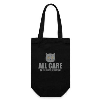 All Care No Responsibility British Shorthair - Gift Bag for Bottles - black - Front