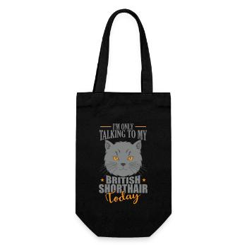 Je ne parle qu’à mon British Shorthair aujourd’hui - Sac à bouteille - noir - Devant