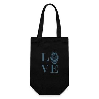 Love Maine Coon Cat Cat Breed Pet - Gift Bag for Bottles - black - Front