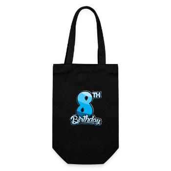 8th Birthday Kids Eight Birthday - Gift Bag for Bottles - black - Front
