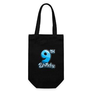 9e anniversaire Enfants Neuf ans - Sac à bouteille - noir - Devant