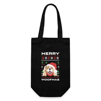 King Charles Spaniel Merry Christmas - Gift Bag for Bottles - black - Front
