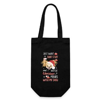 Chihuahua Merry Christmas - Gift Bag for Bottles - black - Front
