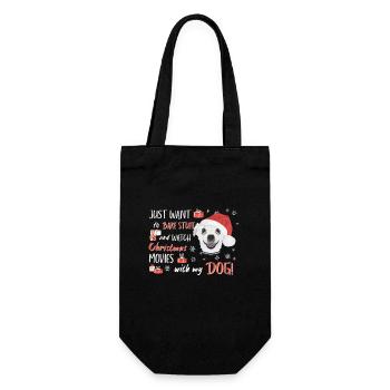 Chihuahua Merry Christmas - Gift Bag for Bottles - black - Front
