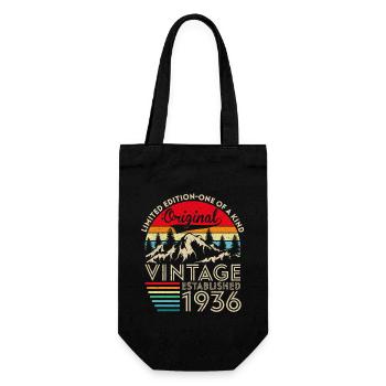 Original vintage established in 1936 anniversary - Gift Bag for Bottles - black - Front