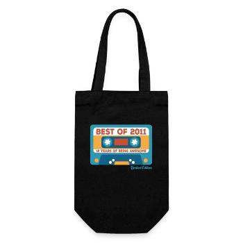 2011 Vintage Vintage Retro Geburtstagsgeschenk - Geschenkbeutel für Flaschen - Schwarz - Vorne