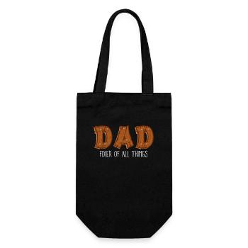 Papa Fixateur De Toutes Les Choses Drôles Menuisier Bricoleur - Sac à bouteille - noir - Devant