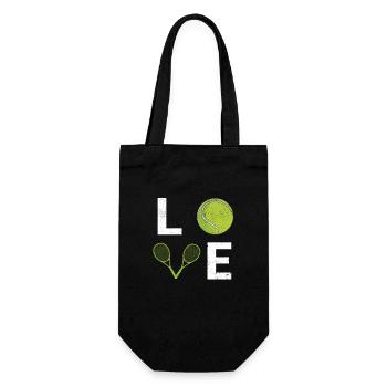 Dear Tennis Fans Players Coaches Sports Rackets - Gift Bag for Bottles - black - Front