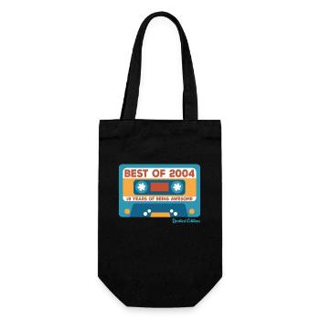 2004 Vintage Vintage Retro Geburtstagsgeschenk - Geschenkbeutel für Flaschen - Schwarz - Vorne