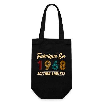Fabriqué en 1968 Vintage Cadeau D'anniversaire - Sac à bouteille - noir - Devant